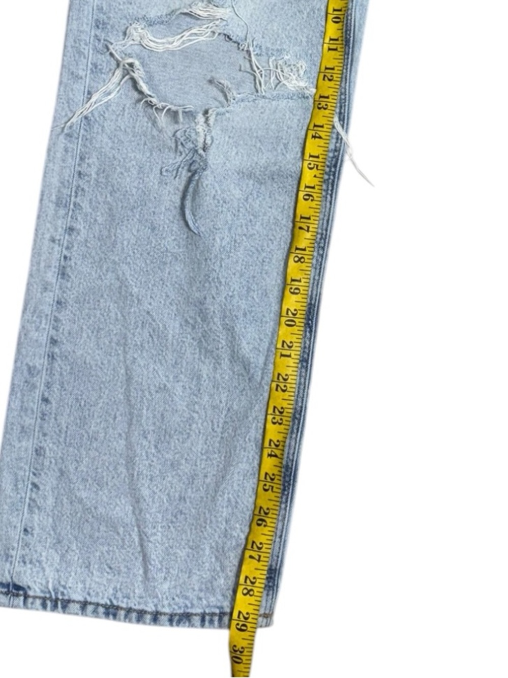 American Eagle Stovepipe Jeans Size 6 Strigid High Rise Distressed Straight Leg - Picture 3 of 7